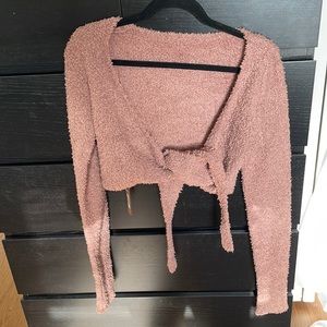 SKIMS Cozy Knit Wrap Top NWT